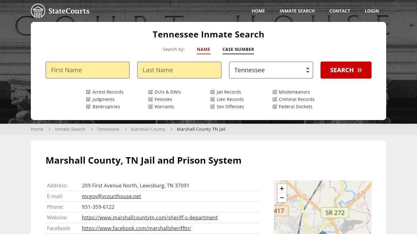 Marshall County, TN Jail and Prison System - State Courts